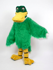 Mallard Mascot - long fur Lime