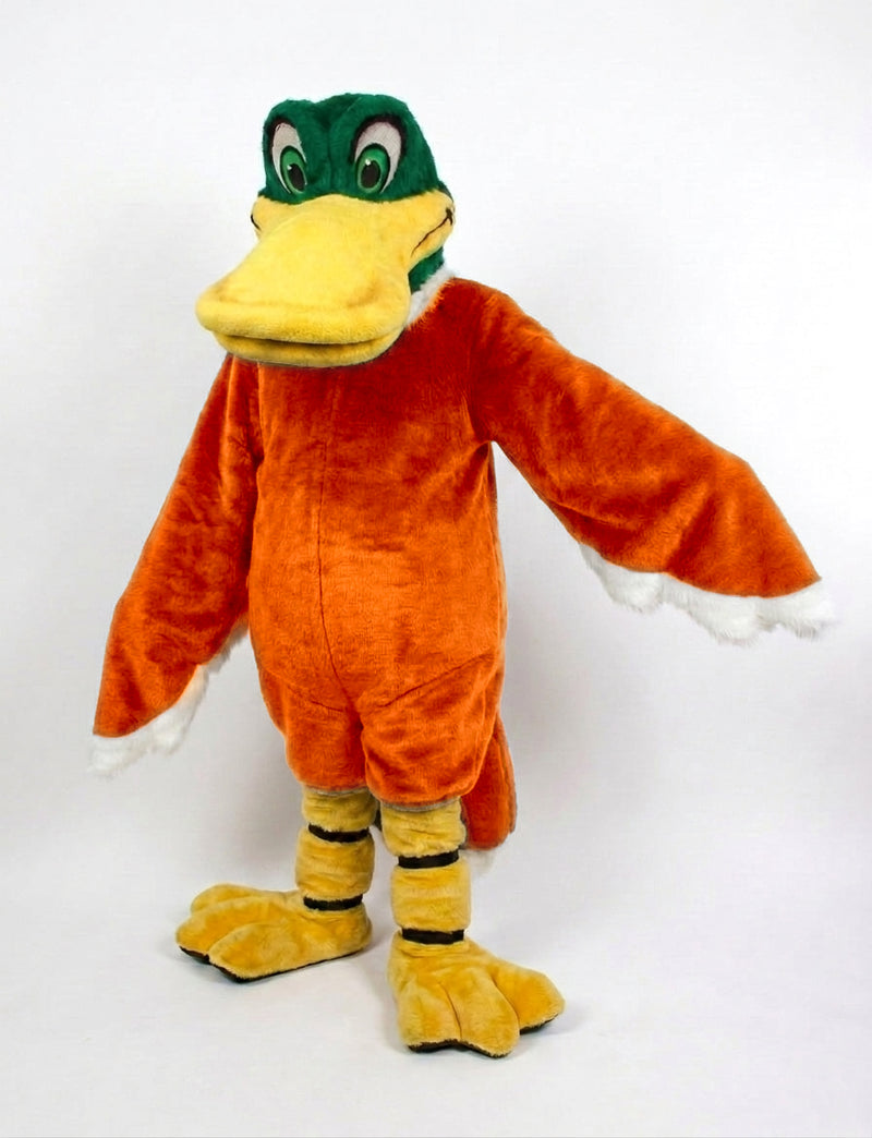 Mallard Mascot - short fur Tiger Orange