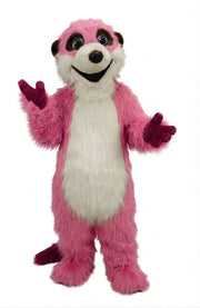 Meerkat Mascot Costume - Long fur / Bright Pink mascot costume