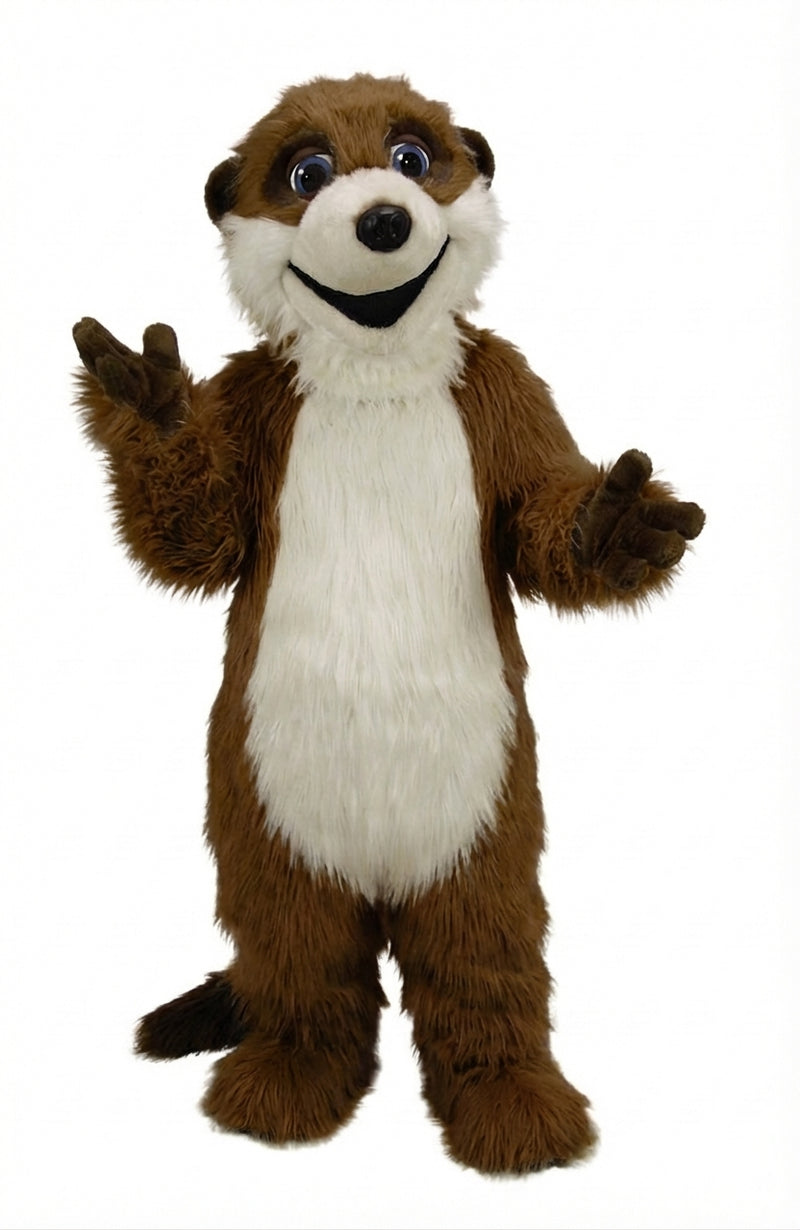 Meerkat Mascot Costume - Long fur / Dark Brown mascot costume
