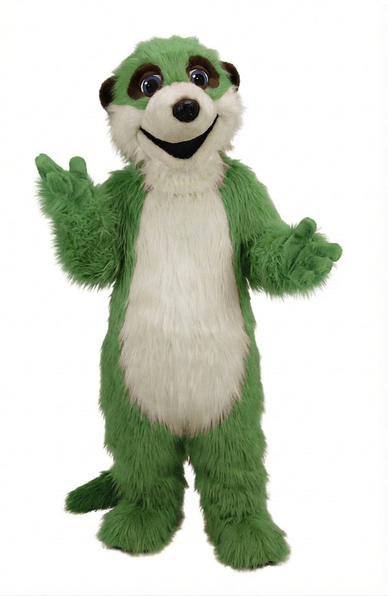 Meerkat Mascot Costume - Long fur / Green mascot costume