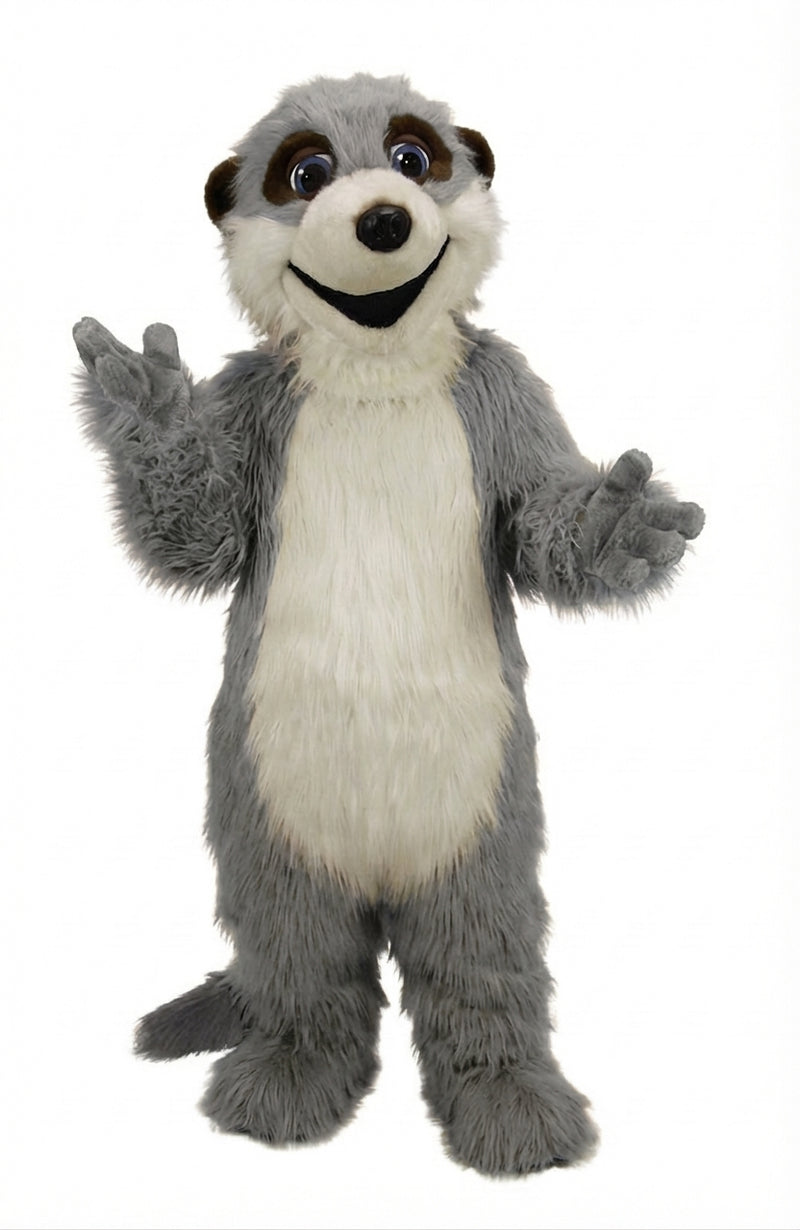 Meerkat Mascot Costume - Long fur / Grey mascot costume