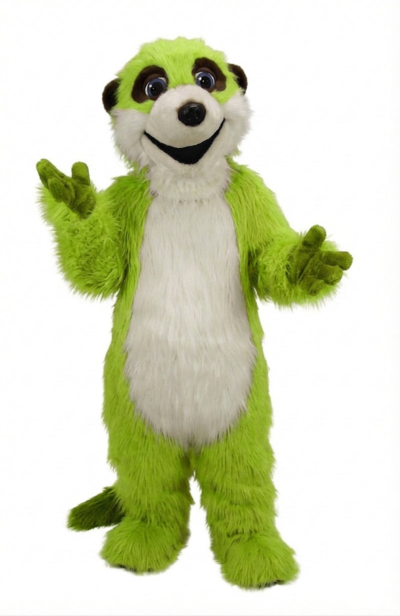 Meerkat Mascot Costume - Long fur / Lime mascot costume