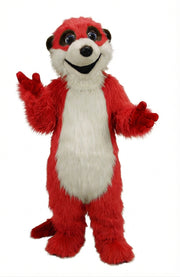 Meerkat Mascot Costume - Long fur / Red mascot costume
