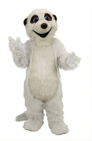Meerkat Mascot Costume - Long fur / White mascot costume