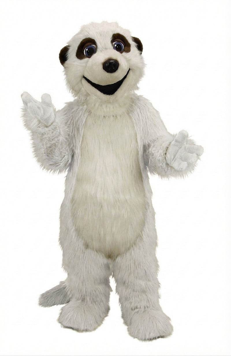 Meerkat Mascot Costume - Long fur / White mascot costume