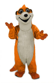 Meerkat Mascot Costume - Short fur / Bright Orange mascot costume