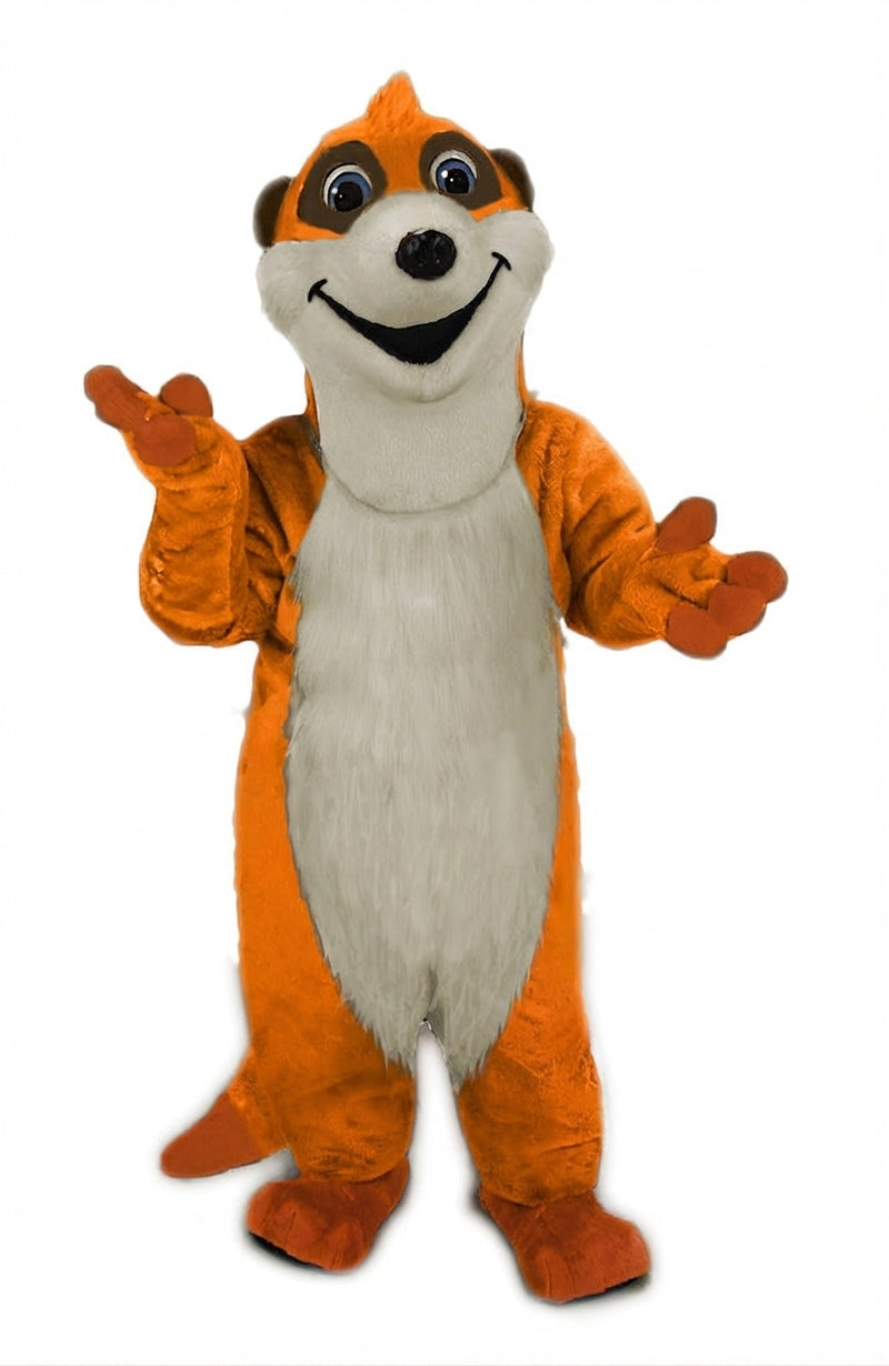 Meerkat Mascot Costume - Short fur / Bright Orange mascot costume