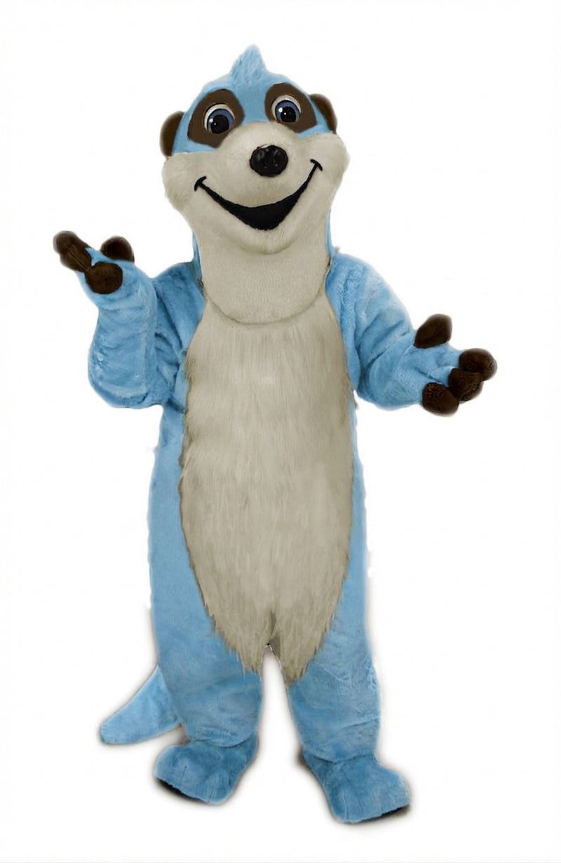 Meerkat Mascot Costume - Short fur / Light blue mascot costume