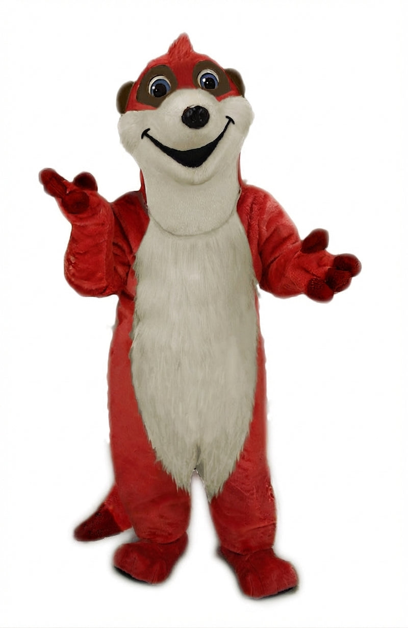 Meerkat Mascot Costume - Short fur / Red mascot costume