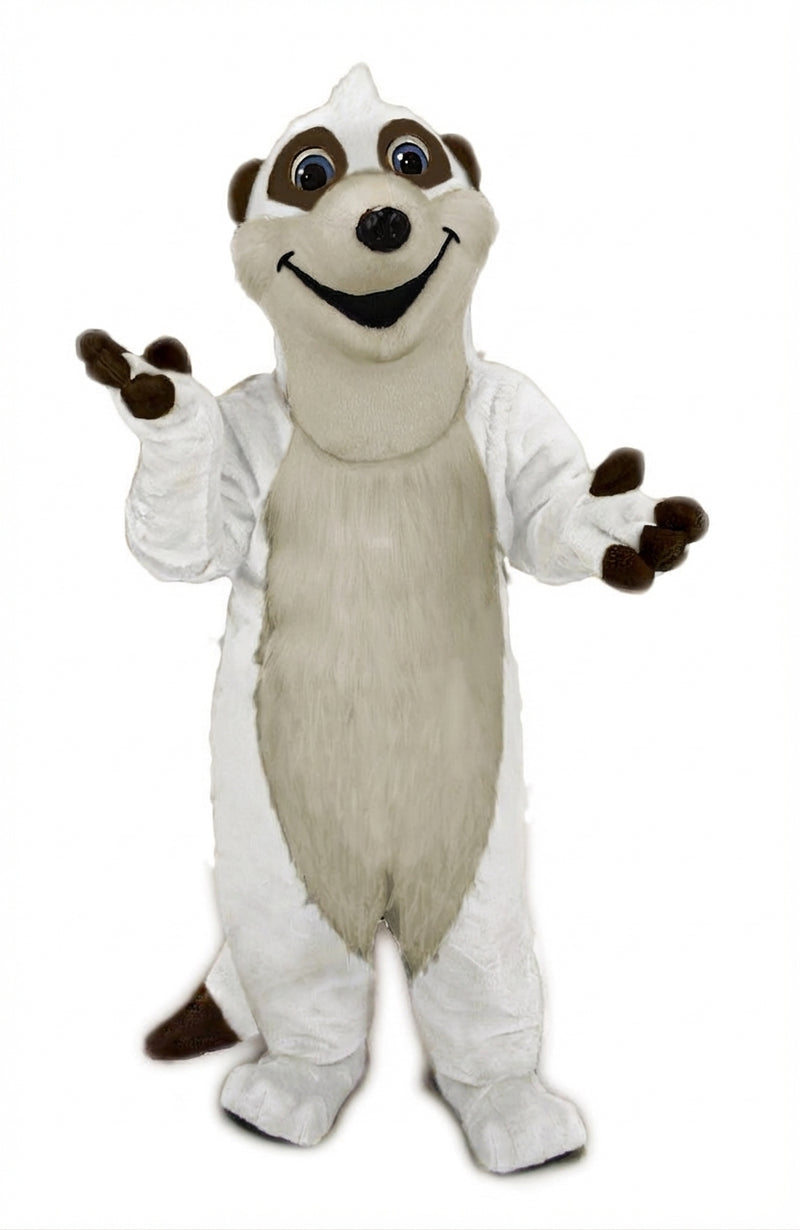 Meerkat Mascot Costume - Short fur / White mascot costume