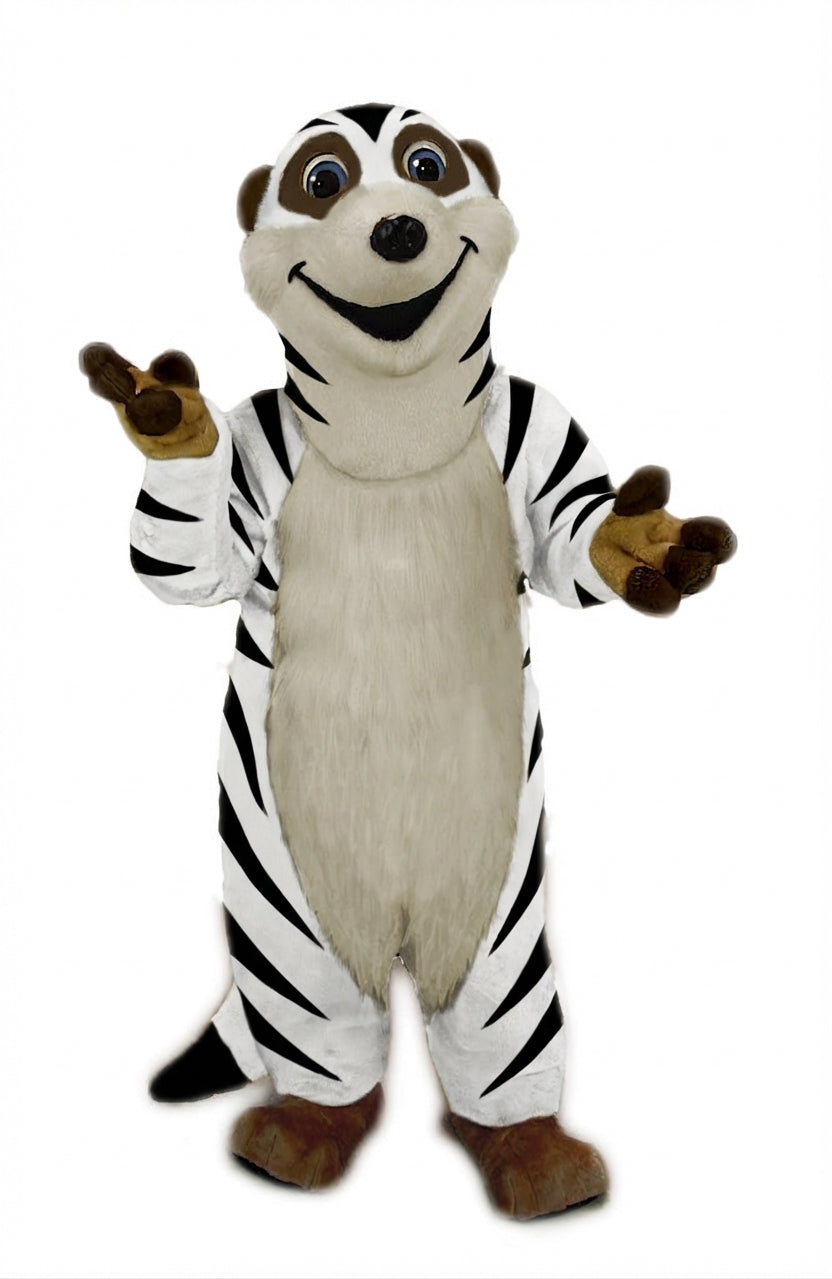 Meerkat Mascot Costume - Short fur / Zebra mascot costume