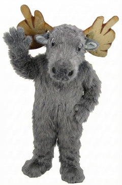 Mighty Moose Mascot - Long fur / Grey mascot costume
