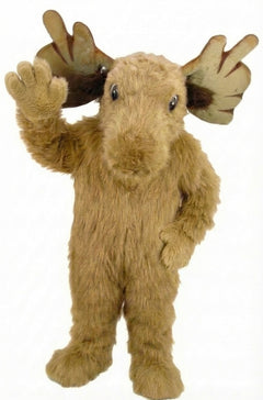 Mighty Moose Mascot - Long fur / Tan mascot costume
