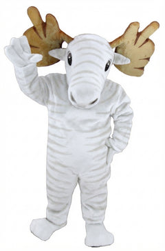 Mighty Moose Mascot - Short fur / Albino Tiger mascot costume