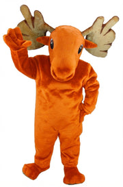 Mighty Moose Mascot - Short fur / Bright Orange mascot costume