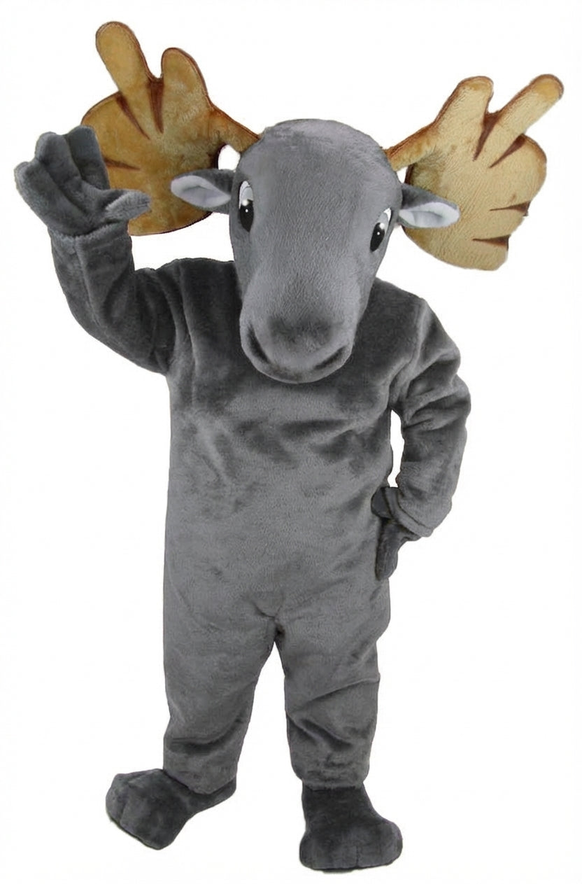 Mighty Moose Mascot - Short fur / Grey mascot costume