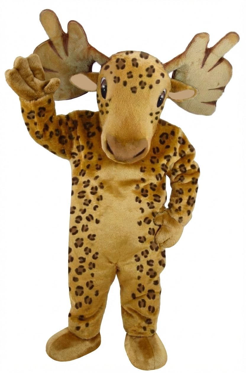 Mighty Moose Mascot - Short fur / Leopard mascot costume
