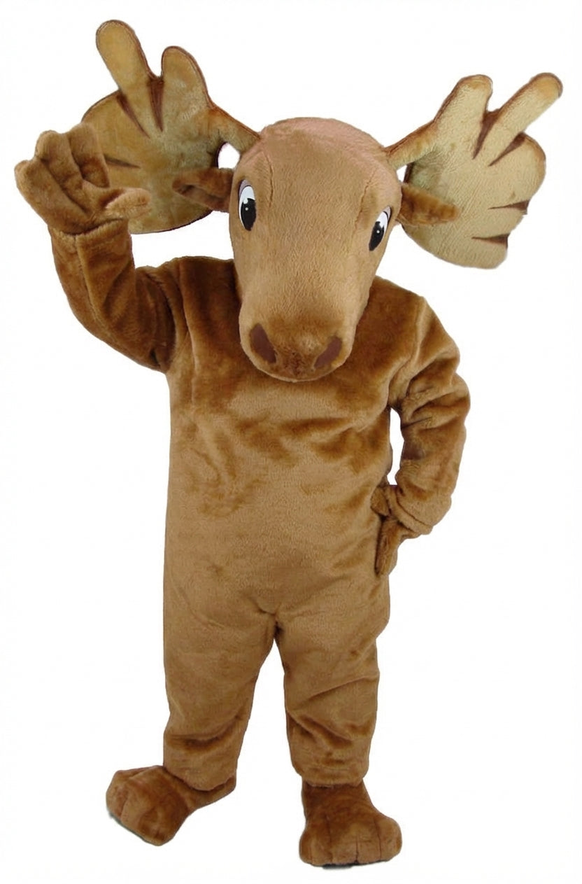 Mighty Moose Mascot - Short fur / Light Brown mascot costume