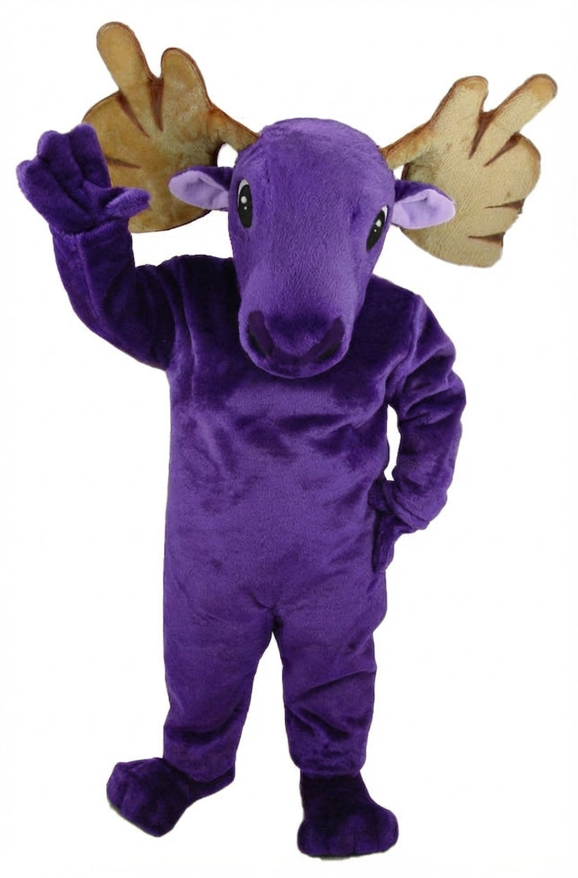 Mighty Moose Mascot - Short fur / Purple mascot costume
