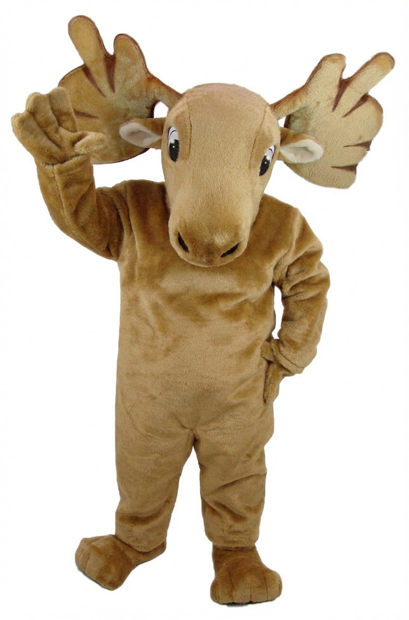 Mighty Moose Mascot - Short fur / Tan mascot costume
