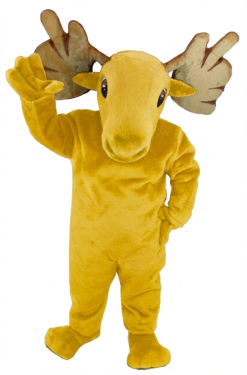 Mighty Moose Mascot - Short fur / Yellow mascot costume