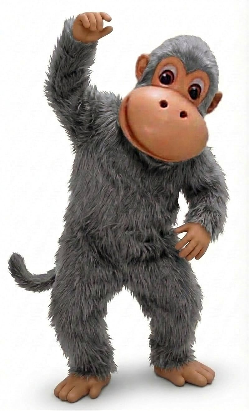 Monkey Mascot - Long fur / Grey mascot costume