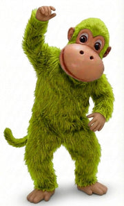 Monkey Mascot - Long fur / Lime mascot costume