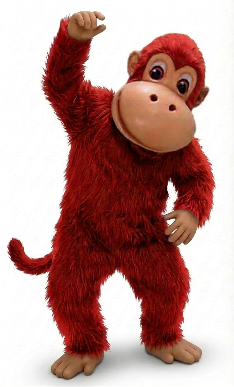Monkey Mascot - Long fur / Red mascot costume