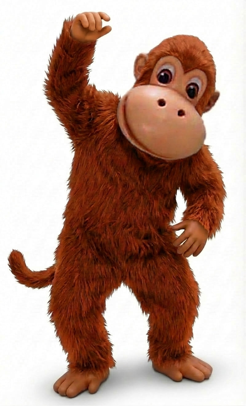 Monkey Mascot - Long fur / Rust mascot costume