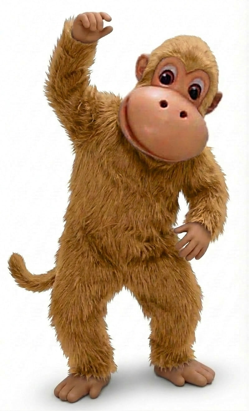 Monkey Mascot - Long fur / Tan mascot costume