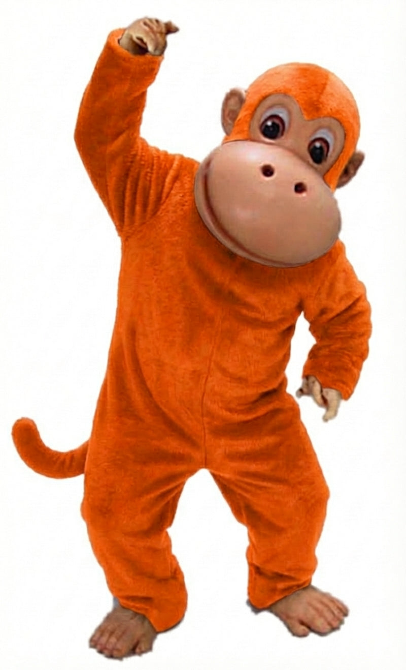 Monkey Mascot - Short fur / Bright Orange mascot costume