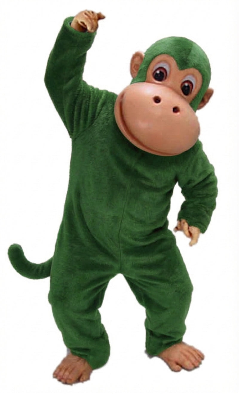 Monkey Mascot - Short fur / Green mascot costume