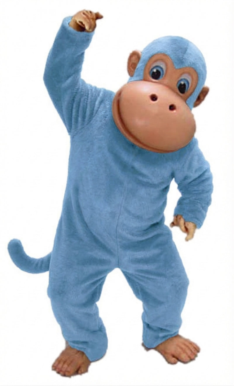 Monkey Mascot - Short fur / Light blue mascot costume