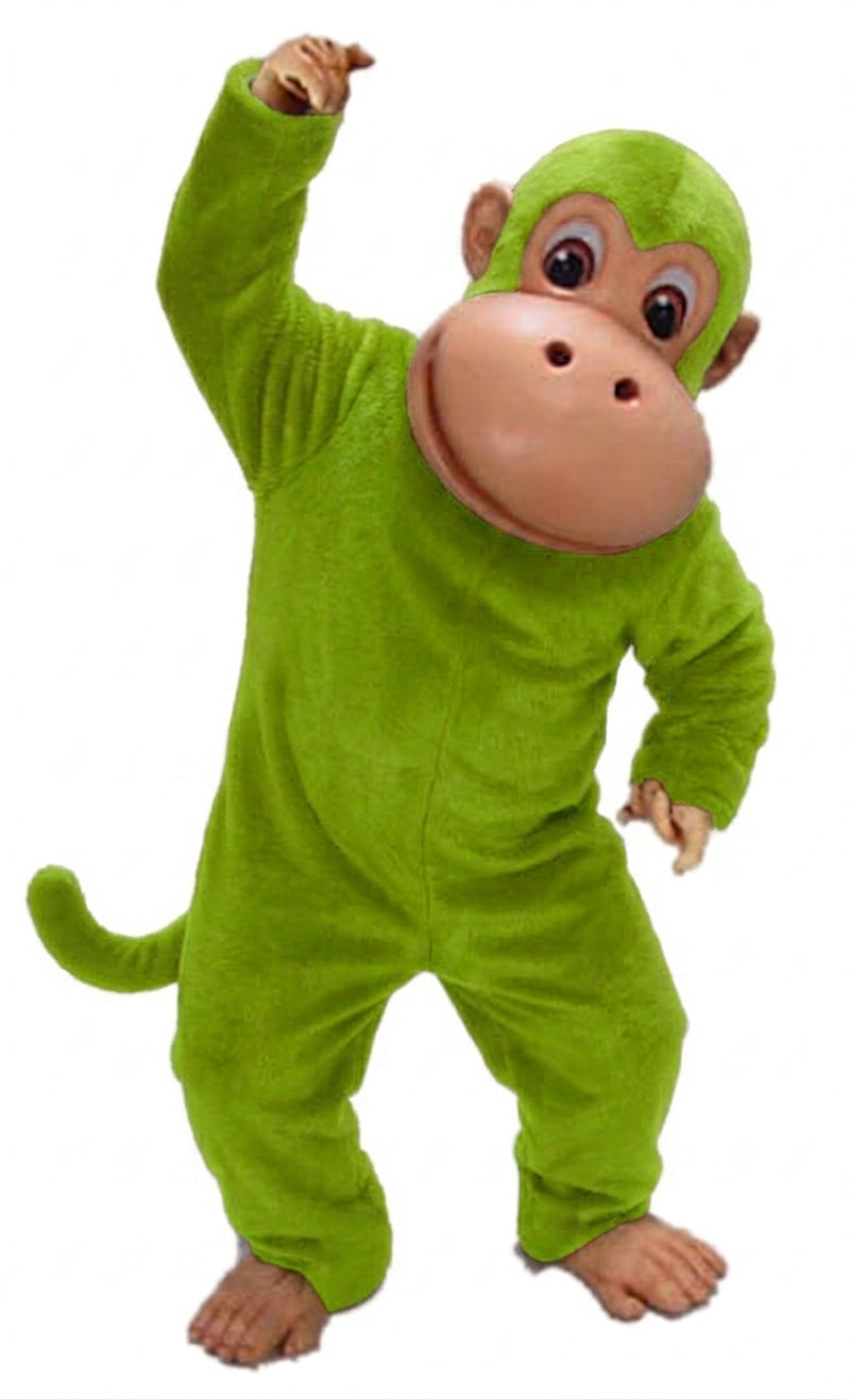 Monkey Mascot - Short fur / Lime mascot costume
