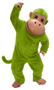 Monkey Mascot - Short fur / Lime mascot costume