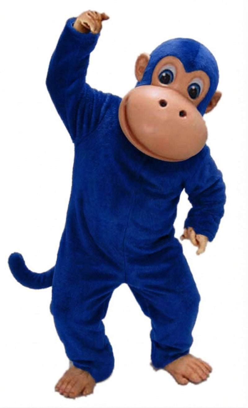 Monkey Mascot - Short fur / Royal blue mascot costume