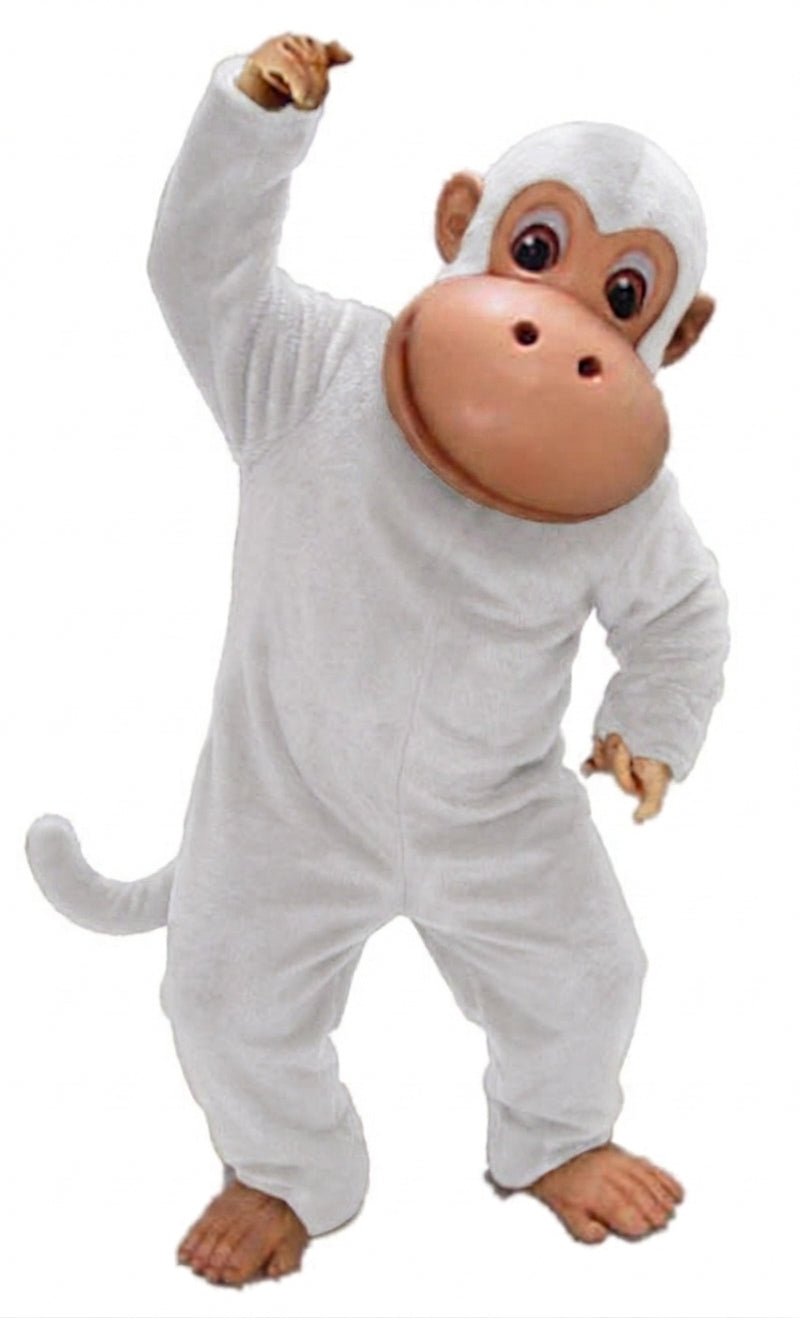 Monkey Mascot - Short fur / White mascot costume