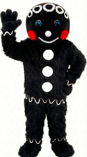 Mr. Gingerbread Cookie Mascot (Thermolite) - Long fur / Black mascot costume