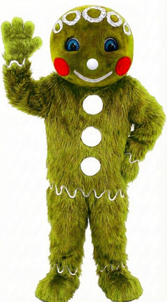 Mr. Gingerbread Cookie Mascot (Thermolite) - Long fur / Lime mascot costume