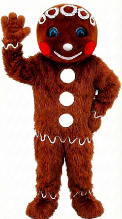 Mr. Gingerbread Cookie Mascot (Thermolite) - Long fur / Rust mascot costume