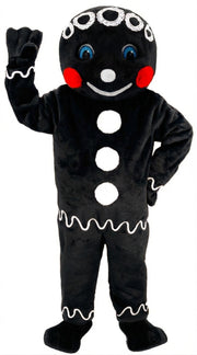 Mr. Gingerbread Cookie Mascot (Thermolite) - Short fur / Black mascot costume