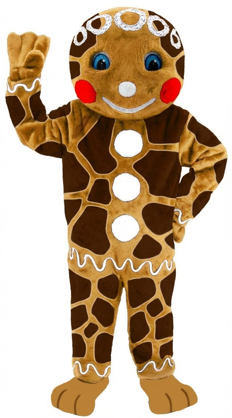 Mr. Gingerbread Cookie Mascot (Thermolite) - Short fur / Giraffe mascot costume