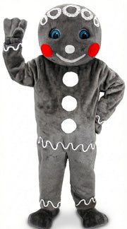 Mr. Gingerbread Cookie Mascot (Thermolite) - Short fur / Grey mascot costume