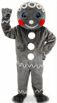 Mr. Gingerbread Cookie Mascot (Thermolite) - Short fur / Grey mascot costume