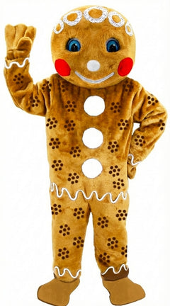 Mr. Gingerbread Cookie Mascot (Thermolite) - Short fur / Leopard mascot costume
