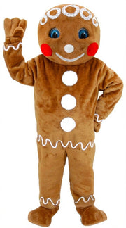 Mr. Gingerbread Cookie Mascot (Thermolite) - Short fur / Light Brown mascot costume