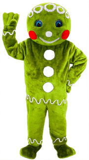 Mr. Gingerbread Cookie Mascot (Thermolite) - Short fur / Lime mascot costume