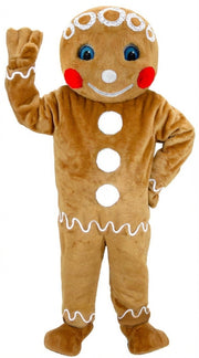 Mr. Gingerbread Cookie Mascot (Thermolite) - Short fur / Tan mascot costume