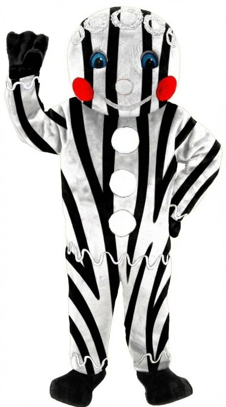 Mr. Gingerbread Cookie Mascot (Thermolite) - Short fur / Zebra mascot costume